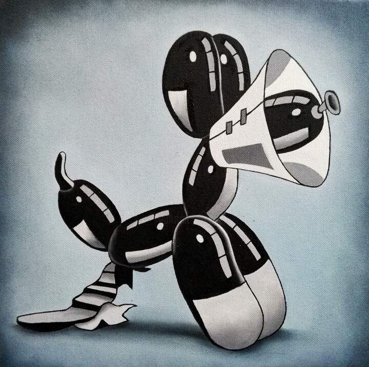 Balloon dog format 30/30 cm 绘画, 11.8x11.8 in