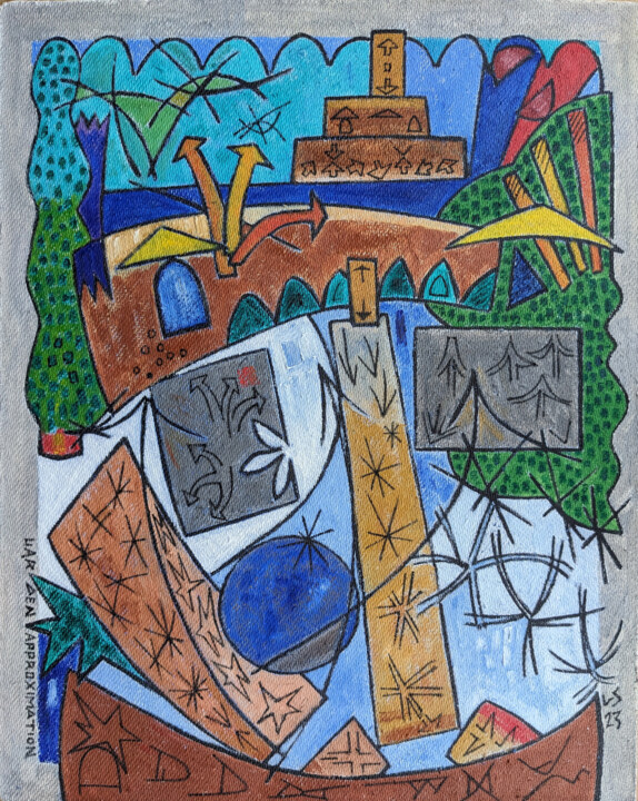 Painting titled "Garden Approximatio…" by Gerald Shepherd F.F.P.S., Original Artwork, Oil