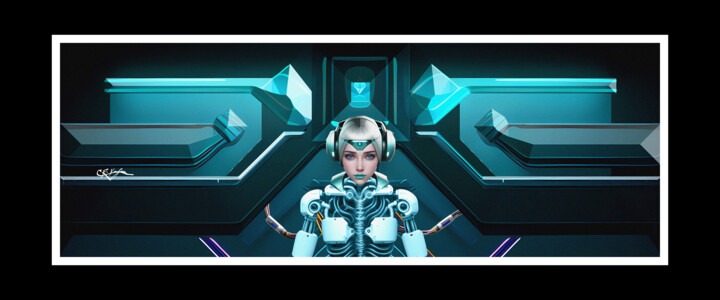 Digital Arts titled "Blue" by C.R. Kunferman, Original Artwork, 2D Digital Work