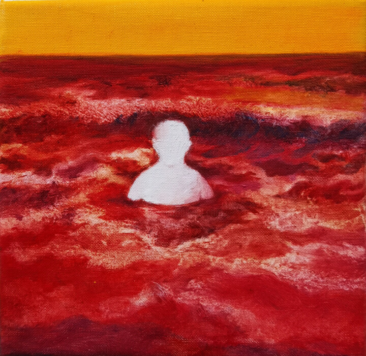 The Silence of the Sea 绘画, 7.9x7.9 in