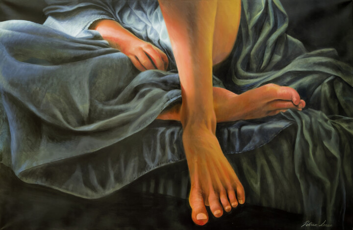"Black magic woman" 绘画, 38.2x57.5 in