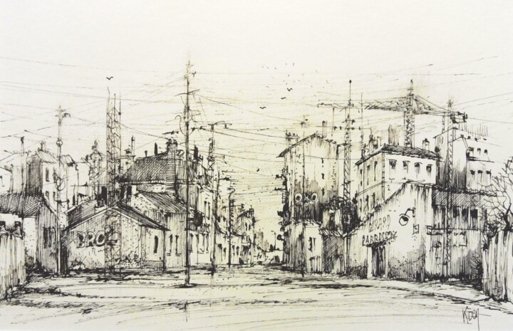 Quartier industriel 图画, 8.3x11.4 in