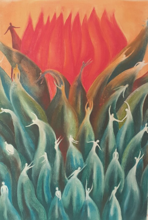 la danza del fuoco 图画, 27.6x20.1 in