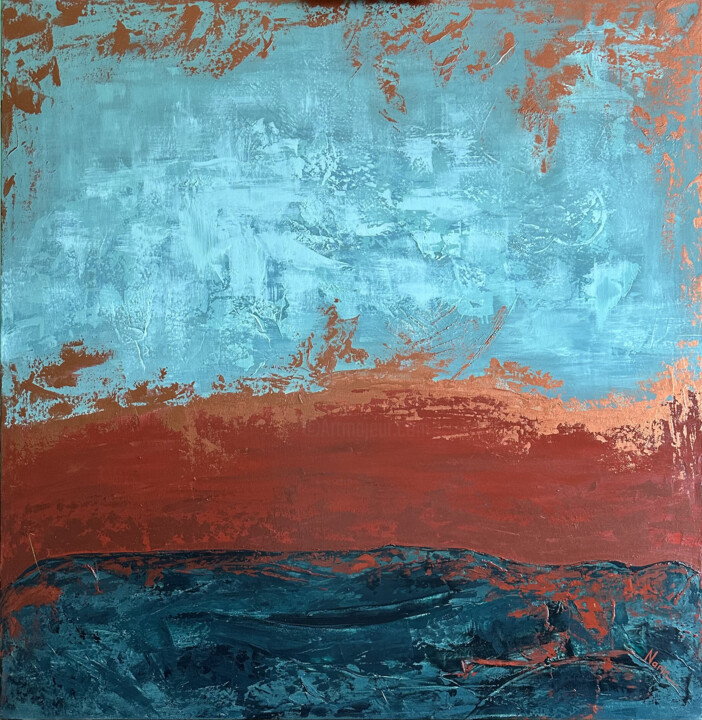 Schilderij getiteld "Memories" door Narine Vardanyan (Narin), Origineel Kunstwerk, Acryl Gemonteerd op Frame voor houten bra…