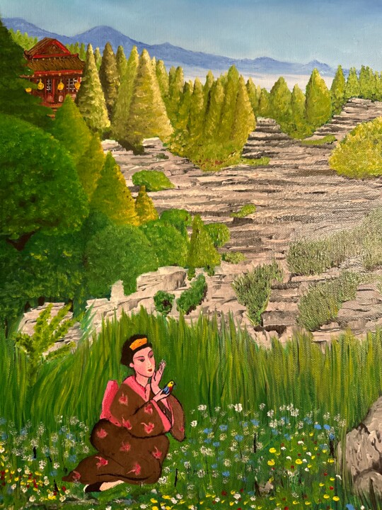 Histoire d’une concubine 绘画, 18.1x13 in