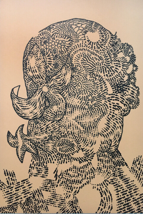 제목이 "Si asile, si couran…"인 그림 Eric Boisseau로, 원작, 잉크