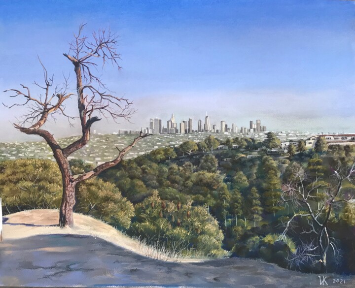 View of Los Angeles from Griffit park. 绘画, 16x20 in