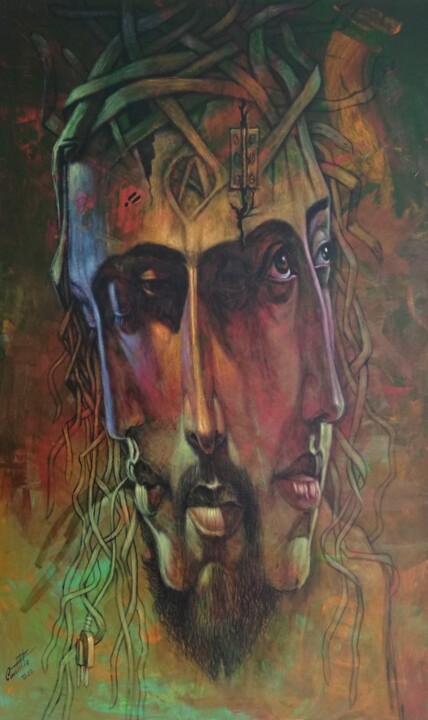 TRICÉFALO 绘画, 55.1x35.4 in