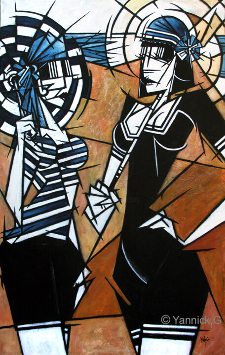 "Foutaises...!" 绘画, 45.7x28.7 in