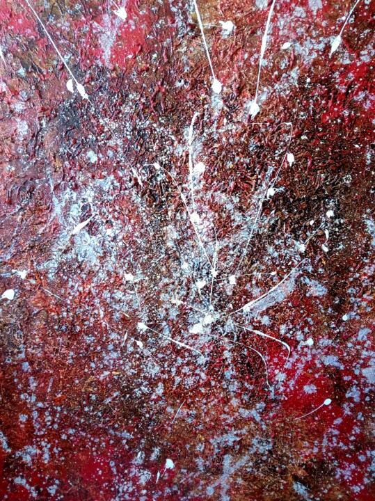 Pittura intitolato "MAGMA EXPLOSION" da Peppeluciani, Opera d'arte originale, Acrilico