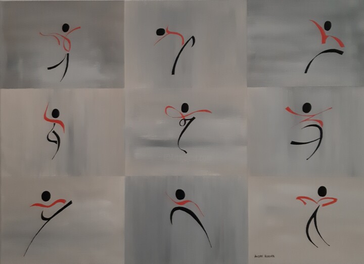 Scènes de danses 绘画, 19.7x27.6 in