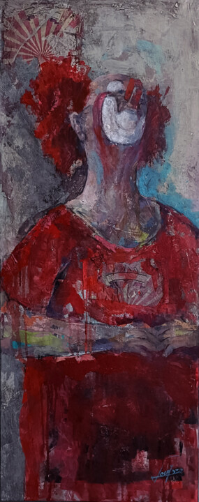 SERIE PAYASO 00014 绘画, 48x19.7 in