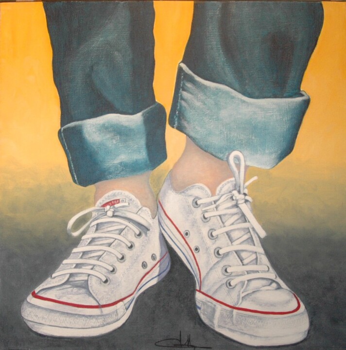 mes tennis 绘画, 19.7x19.7 in