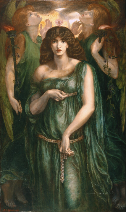 Painting titled "Astarte Syriaca" by Dante Gabriel Rossetti, Original Artwork, Oil