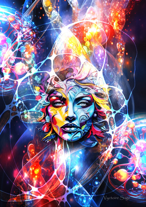 Space woman 数字艺术