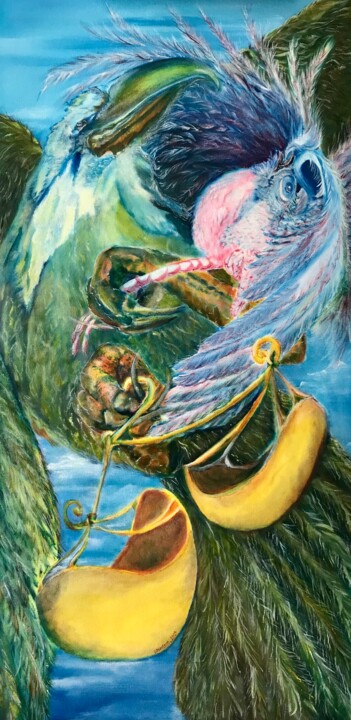 Ptaki 绘画, 31.5x15.8 in