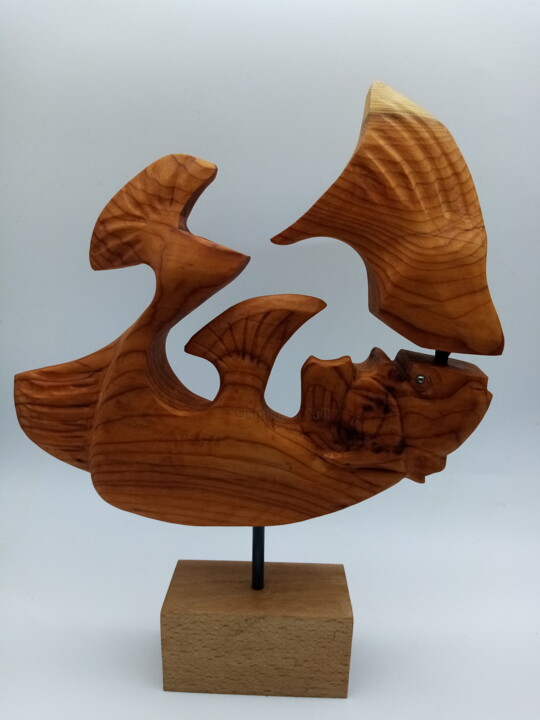 POISSON EN IF 雕塑, 11x8.7 in