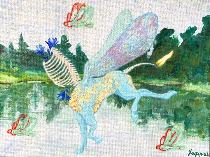 Фантасмагория 绘画, 7.1x9.5 in