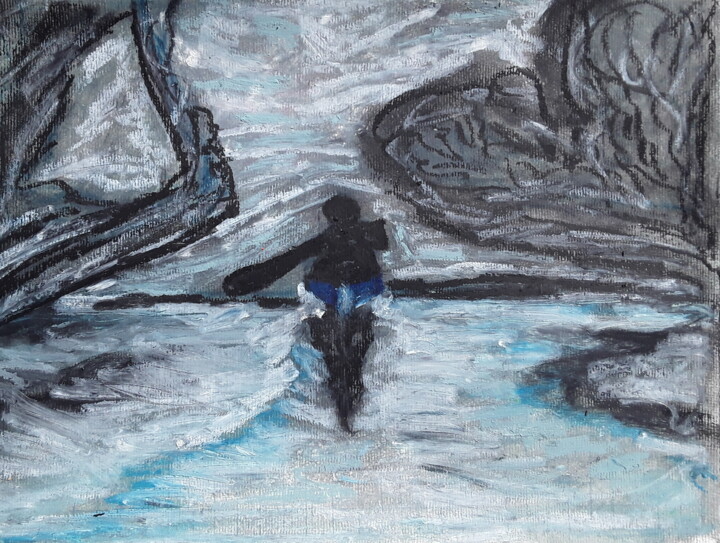 river trip Painting, 11.7x15.9 in