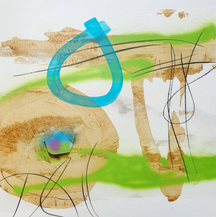 Peinture intitulée "Comme un printemps…" par Isabelle Mignot, Œuvre d'art originale, Acrylique Monté sur Châssis en bois
