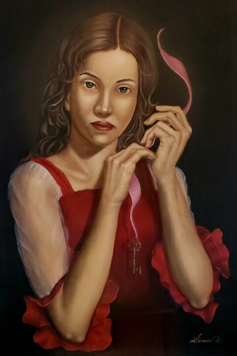 Il nastro rosa 绘画, 37.4x23.6 in
