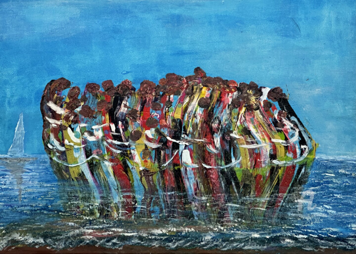 Peinture intitulée "Unity" par Agata Caliendo - Krystkowiak, Œuvre d'art originale, Acrylique Monté sur Châssis en bois