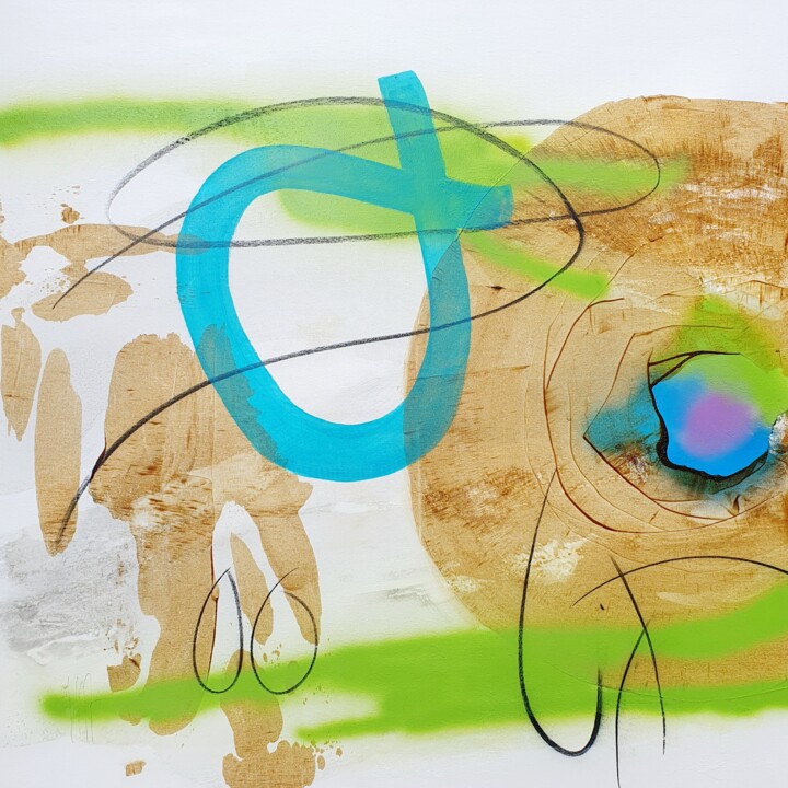 Peinture intitulée "Comme un printemps…" par Isabelle Mignot, Œuvre d'art originale, Acrylique Monté sur Châssis en bois