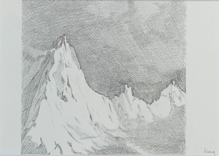 Blaitière, Ciseaux et Fou (au crayon) 图画, 8.3x11.4 in