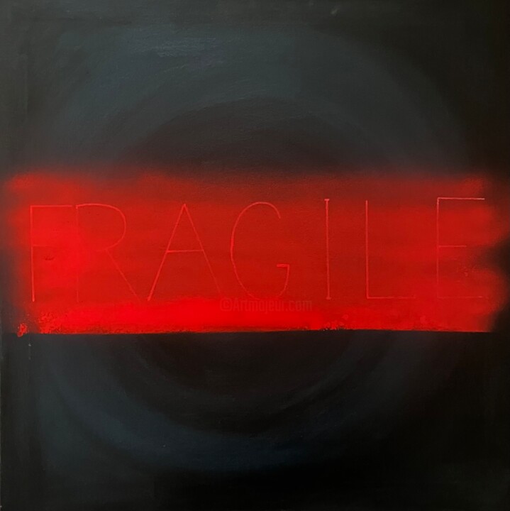 Peinture intitulée "Fragile" par Ellen R, Œuvre d'art originale, Acrylique Monté sur Châssis en bois