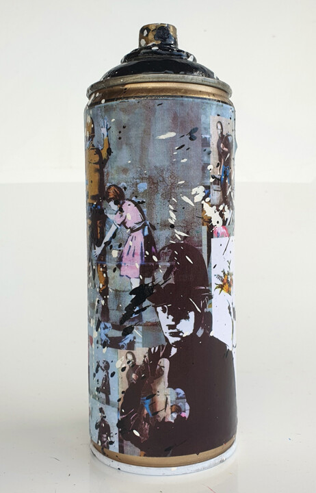 SCULPTURE BOMBE BANKSY par SPACO 2023 pop street art 雕塑, 7.1x2.4 in