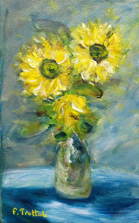 Le souffle des tournesols 绘画, 8.7x5.5 in