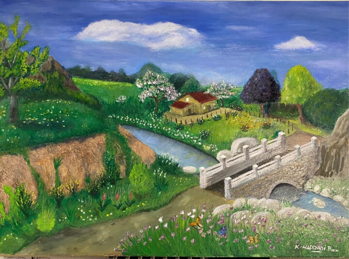 La traversée 绘画, 19.7x27.6 in