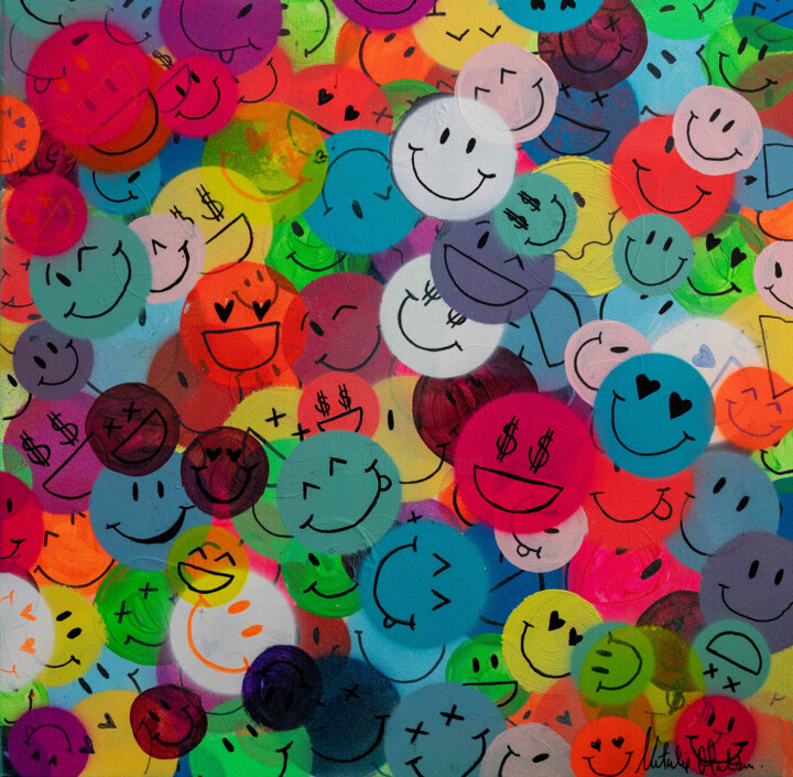 Painting titled "The Power of Emotion" by Natalie Otalora, Original Artwork, Acrylic Mounted on Wood Stretcher frame