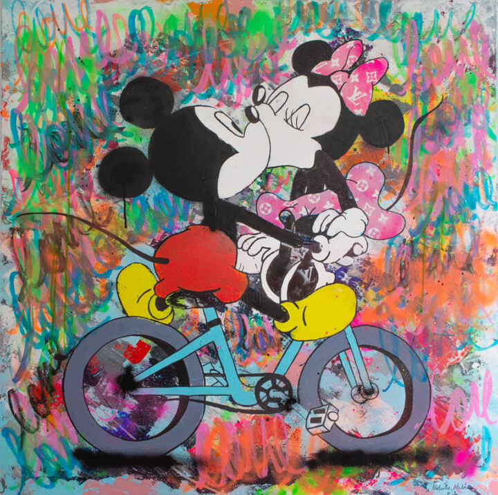 Mickey & Minnie From Amsterdam With Love 绘画, 39.4x39.4 in