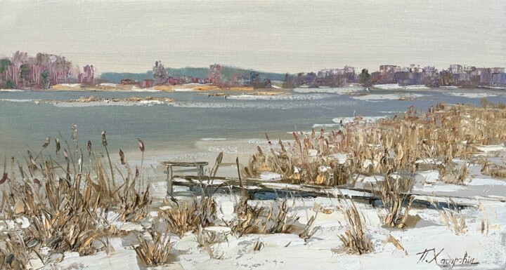 "Ice river" başlıklı Tablo Pavel Khadarovich tarafından, Orijinal sanat, Petrol