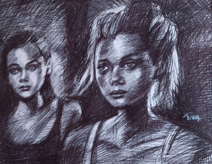 Les sœurs 图画, 9.5x11.8 in