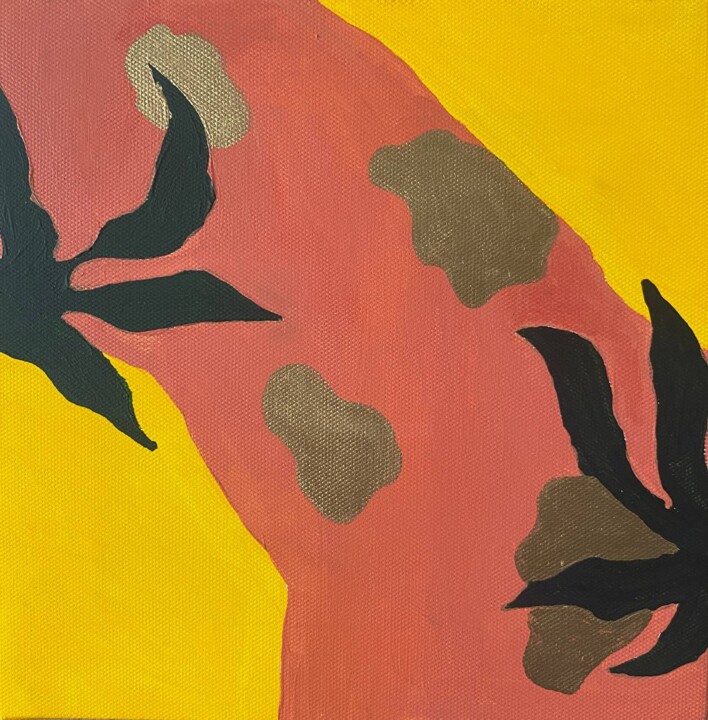 Gold of Africa. Giraffe 绘画, 7.9x7.9 in