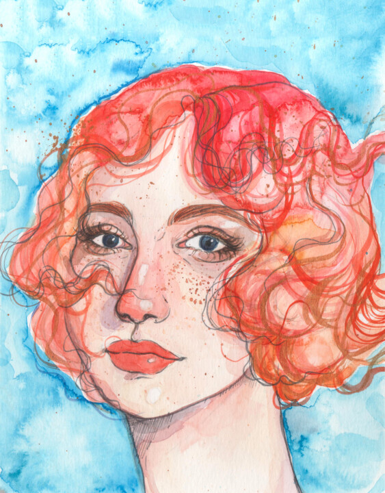Youthful charm 绘画, 14.2x11 in