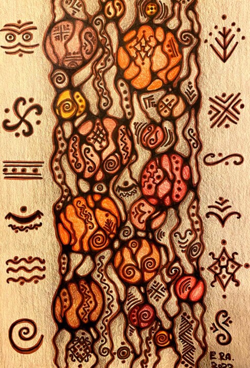 Ukrainian tablecloth 绘画, 20x13.7 in