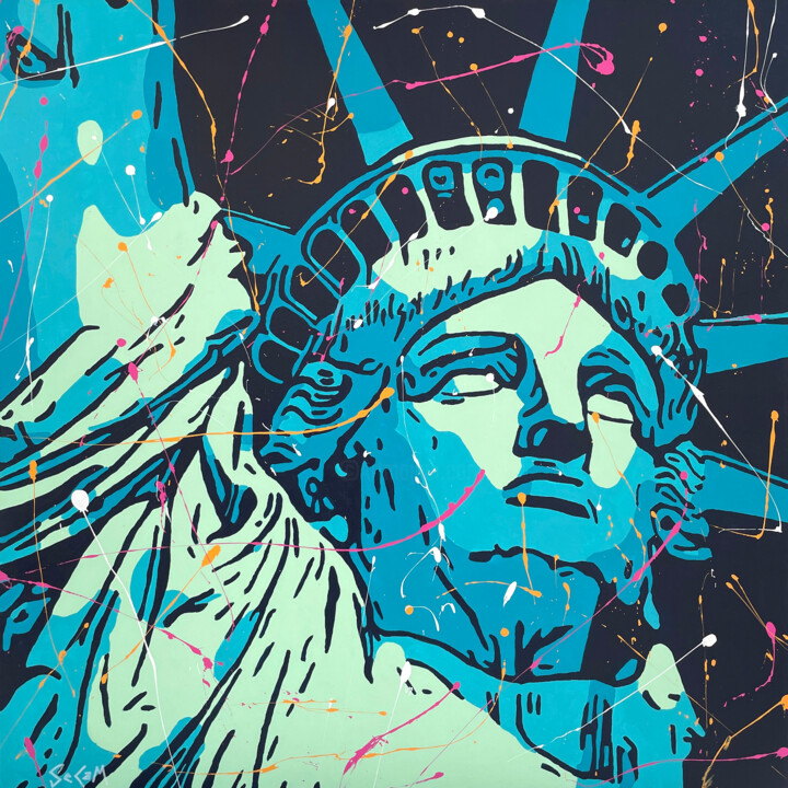 LIBERTY 绘画, 31.5x31.5 in