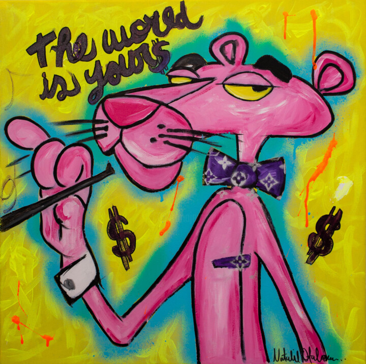 The world is pink, the world is yours 绘画, 23.6x23.6 in