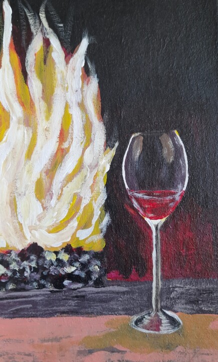 Glass vine Art 绘画, 10.2x6.7 in