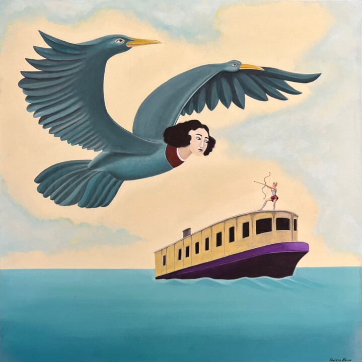 The incident in the Aegean Sea 绘画, 19.7x19.7 in