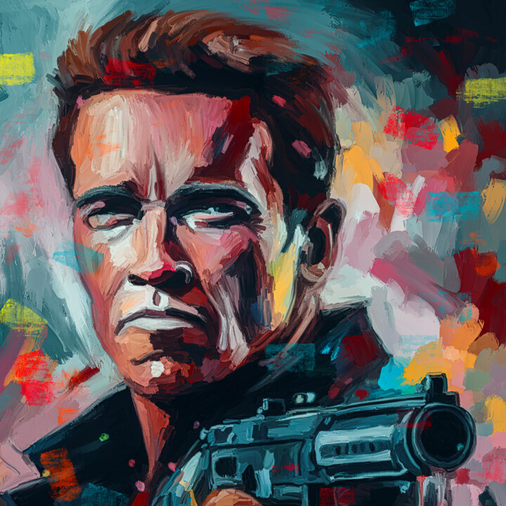 Terminator 绘画, 47.2x47.2 in