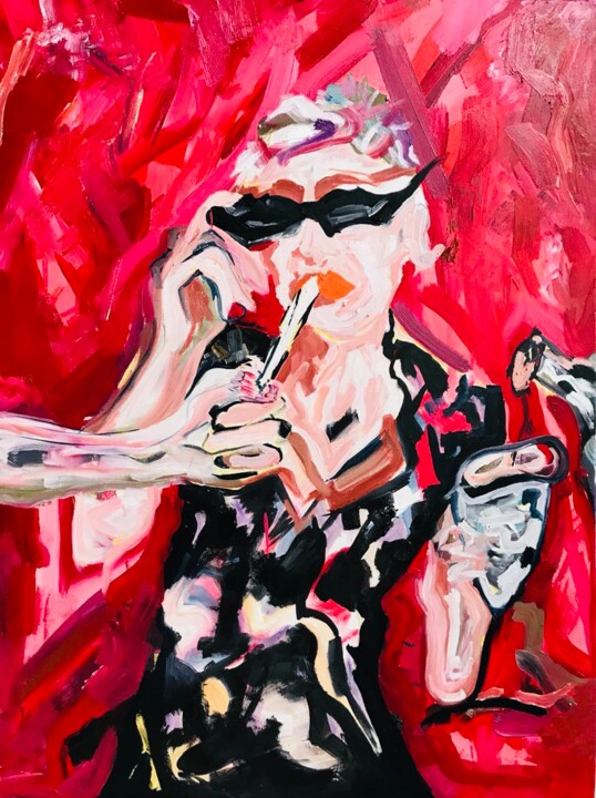 Burn this night down 绘画, 31.5x23.6 in