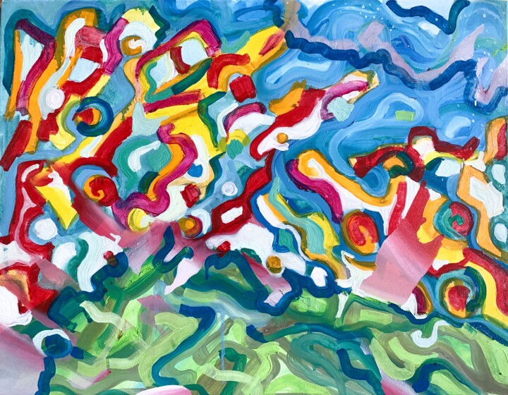 Traffic jam 绘画, 23.6x27.6 in