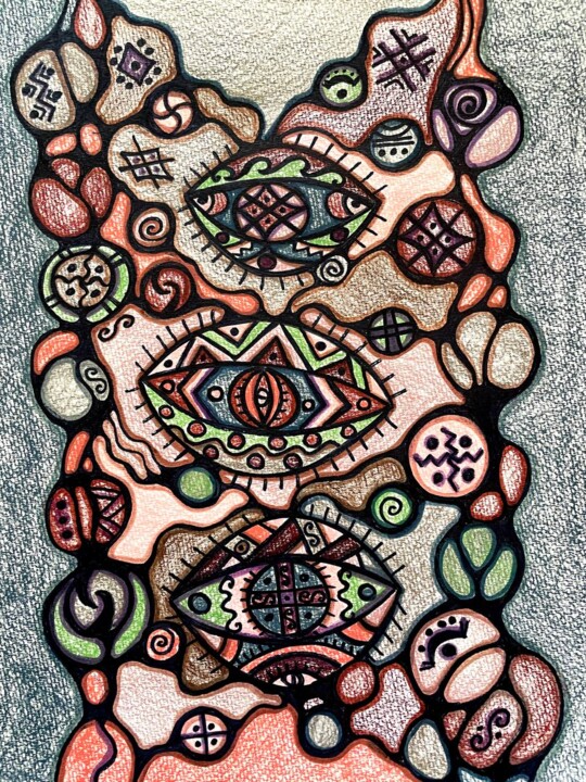 Bridge between past and future 绘画, 11.8x8.6 in