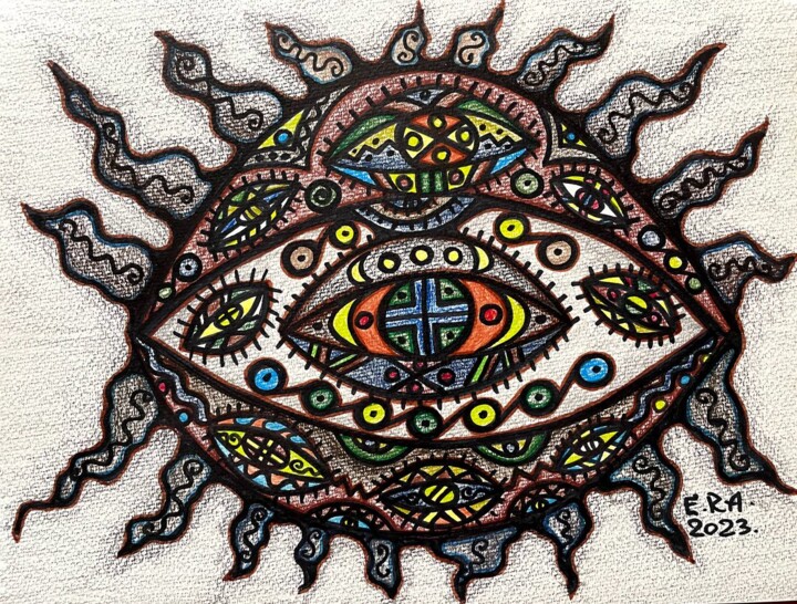 Eye of the native land 绘画, 8.6x11.8 in
