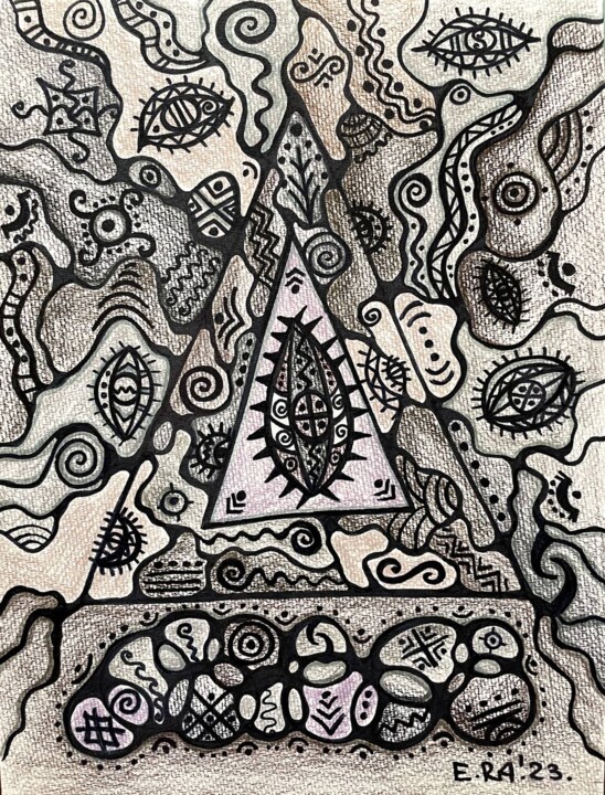 Following a virtual trip to Egypt 绘画, 11.8x8.6 in