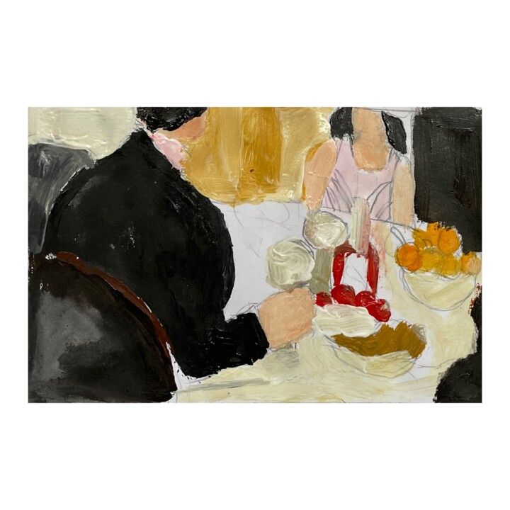 제목이 "Dinner artwork"인 미술작품 Irfan Ajvazi로, 원작, 아크릴